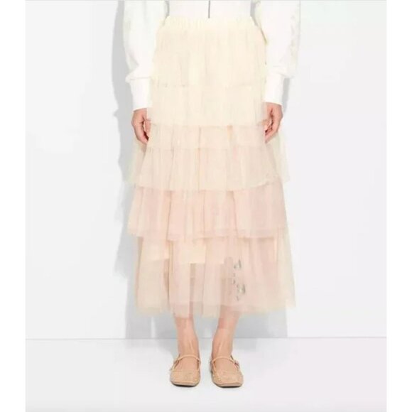 Wicked A Collection From Paul Tazewell glinda Layered Tulle blush Maxi Skirt XS - Picture 6 of 8